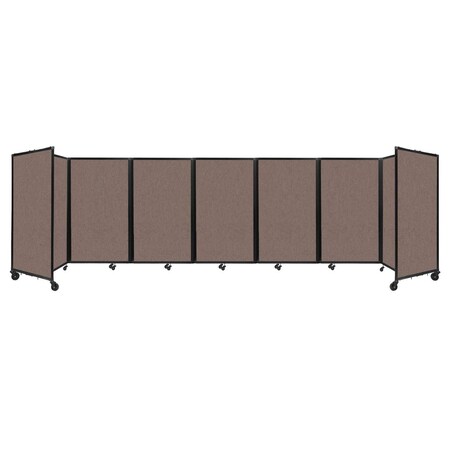 Versare Room Divider 360 Folding Portable Partition 19'6" x 5' Latte Fabric 1160713